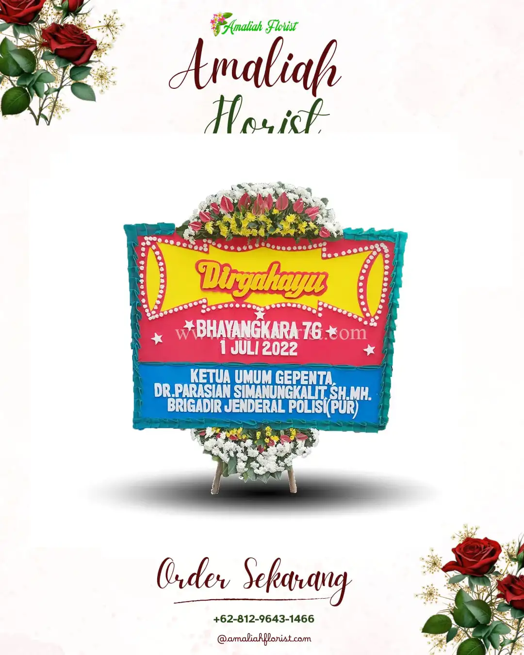 Papan Bunga HUT Ulang Tahun Kaliguwo